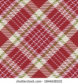 Nahtloses Muster von schottischem Tartan Plaid. Wiederholbarer Hintergrund mit Textur des Textes. Flacher Vektorhintergrund aus gestreiftem Stoffdruck.