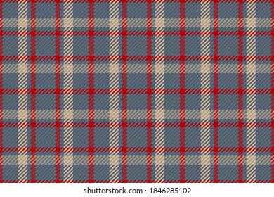 Seamless pattern of scottish tartan plaid. Repeatable background with check fabric texture. Flat vector backdrop of striped textile print.