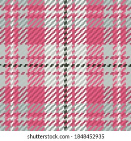 Seamless pattern of scottish tartan plaid. Repeatable background with check fabric texture. Flat vector backdrop of striped textile print.