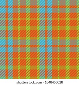 Seamless pattern of scottish tartan plaid. Repeatable background with check fabric texture. Flat vector backdrop of striped textile print.