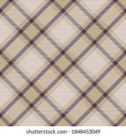 Patrón sin foco de platija escocesa. Fondo repetible con textura de tela de comprobación. Fondo vectorial plano de la impresión textil rayada.