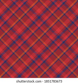 Seamless pattern of scottish tartan plaid. Repeatable background with check fabric texture. Flat vector backdrop of striped textile print.