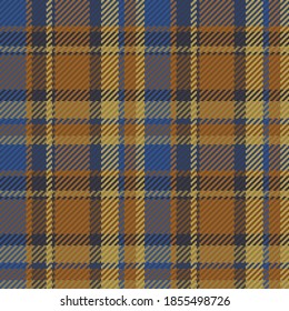Nahtloses Muster von schottischem Tartan Plaid. Wiederholbarer Hintergrund mit Textur des Textes. Flacher Vektorhintergrund aus gestreiftem Stoffdruck.