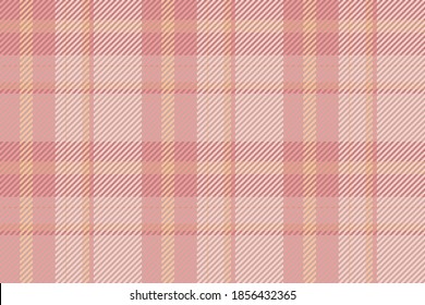 Nahtloses Muster von schottischem Tartan in Rosa geplagt. Wiederholbarer Hintergrund mit Textur des Textes. Flacher Vektorhintergrund aus gestreiftem Stoffdruck.