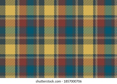 Nahtloses Muster von schottischem Tartan Plaid. Wiederholbarer Hintergrund mit Textur des Textes. Flacher Vektorhintergrund aus gestreiftem Stoffdruck.