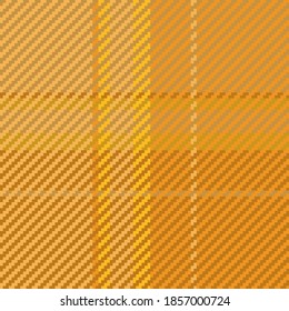 Seamless pattern of scottish tartan plaid in orange. Repeatable background with check fabric texture. Flat vector backdrop of striped textile print.