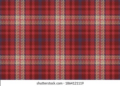 Seamless pattern of scottish tartan plaid. Repeatable background with check fabric texture. Flat vector backdrop of striped textile print.