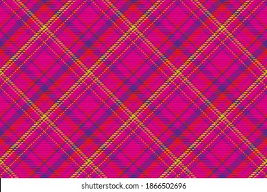 Seamless pattern of scottish tartan plaid. Repeatable background with check fabric texture. Flat vector backdrop of striped textile print.