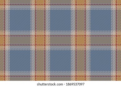 Seamless pattern of scottish tartan plaid. Repeatable background with check fabric texture. Flat vector backdrop of striped textile print.