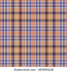 Seamless pattern of scottish tartan plaid. Repeatable background with check fabric texture. Flat vector backdrop of striped textile print.