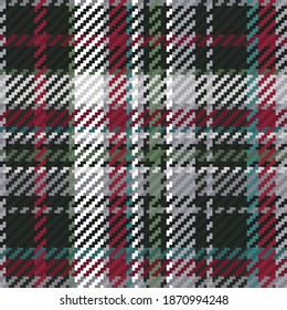 Seamless pattern of scottish tartan plaid. Repeatable background with check fabric texture. Flat vector backdrop of striped textile print.