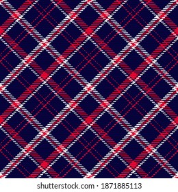 Seamless pattern of scottish tartan plaid. Repeatable background with check fabric texture. Flat vector backdrop of striped textile print.