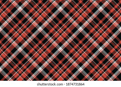 Nahtloses Muster von schottischem Tartan Plaid. Wiederholbarer Hintergrund mit Textur des Textes. Flacher Vektorhintergrund aus gestreiftem Stoffdruck.