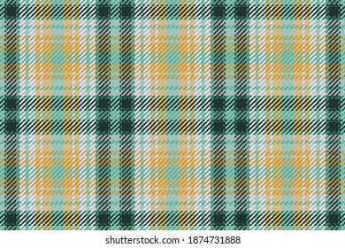 Seamless pattern of scottish tartan plaid. Repeatable background with check fabric texture. Flat vector backdrop of striped textile print.