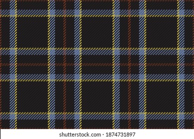 Seamless pattern of scottish tartan plaid. Repeatable background with check fabric texture. Flat vector backdrop of striped textile print.