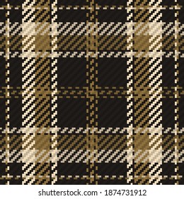 Seamless pattern of scottish tartan plaid. Repeatable background with check fabric texture. Flat vector backdrop of striped textile print.