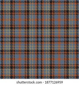 Seamless pattern of scottish tartan plaid. Repeatable background with check fabric texture. Flat vector backdrop of striped textile print.
