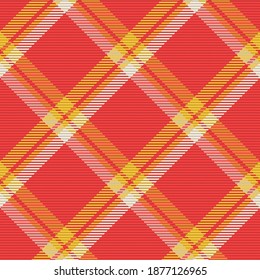 Nahtloses Muster von schottischem Tartan Plaid. Wiederholbarer Hintergrund mit Textur des Textes. Flacher Vektorhintergrund aus gestreiftem Stoffdruck.