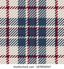 Seamless pattern of scottish tartan plaid. Repeatable background with check fabric texture. Flat vector backdrop of striped textile print.