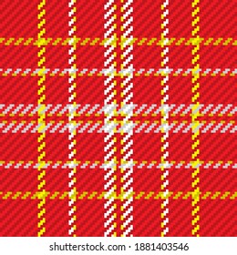 Seamless pattern of scottish tartan plaid. Repeatable background with check fabric texture. Flat vector backdrop of striped textile print.