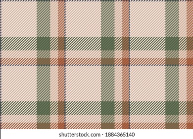 Seamless pattern of scottish tartan plaid. Repeatable background with check fabric texture. Flat vector backdrop of striped textile print.