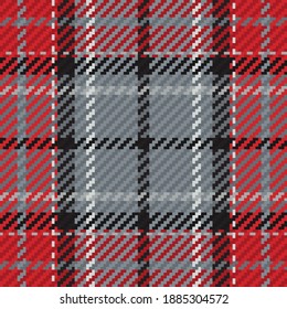 Seamless pattern of scottish tartan plaid. Repeatable background with check fabric texture. Flat vector backdrop of striped textile print.