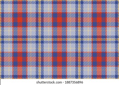 Patrón sin foco de platija escocesa. Fondo repetible con textura de tela de comprobación. Fondo vectorial plano de la impresión textil rayada.