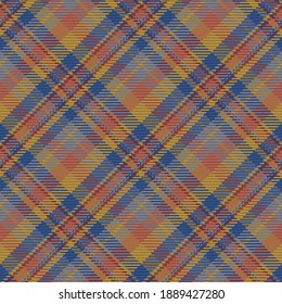 Seamless pattern of scottish tartan plaid. Repeatable background with check fabric texture. Flat vector backdrop of striped textile print.