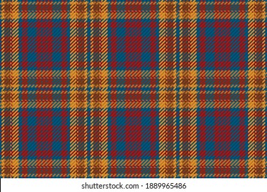 Seamless pattern of scottish tartan plaid. Repeatable background with check fabric texture. Flat vector backdrop of striped textile print.
