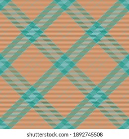 Seamless pattern of scottish tartan plaid. Repeatable background with check fabric texture. Flat vector backdrop of striped textile print.