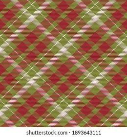 Seamless pattern of scottish tartan plaid. Repeatable background with check fabric texture. Flat vector backdrop of striped textile print.