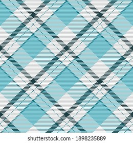 Seamless pattern of scottish tartan plaid. Repeatable background with check fabric texture. Flat vector backdrop of striped textile print.