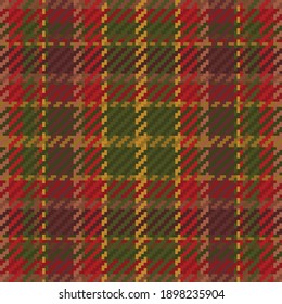 Seamless pattern of scottish tartan plaid. Repeatable background with check fabric texture. Flat vector backdrop of striped textile print.