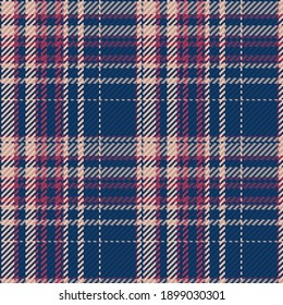 Seamless pattern of scottish tartan plaid. Repeatable background with check fabric texture. Flat vector backdrop of striped textile print.