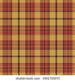 Nahtloses Muster von schottischem Tartan Plaid. Wiederholbarer Hintergrund mit Textur des Textes. Flacher Vektorhintergrund aus gestreiftem Stoffdruck.