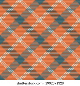 Seamless pattern of scottish tartan plaid. Repeatable background with check fabric texture. Flat vector backdrop of striped textile print.