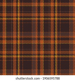 Seamless pattern of scottish tartan plaid. Repeatable background with check fabric texture. Flat vector backdrop of striped textile print.