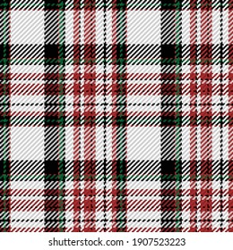 Seamless pattern of scottish tartan plaid. Repeatable background with check fabric texture. Flat vector backdrop of striped textile print.