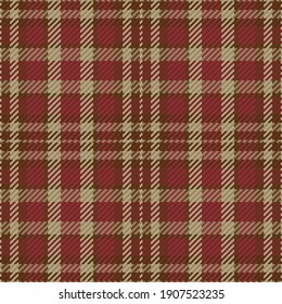 Seamless pattern of scottish tartan plaid. Repeatable background with check fabric texture. Flat vector backdrop of striped textile print.