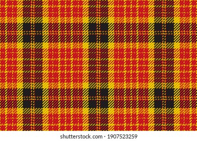 Seamless pattern of scottish tartan plaid. Repeatable background with check fabric texture. Flat vector backdrop of striped textile print.