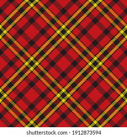 Nahtloses Muster von schottischem Tartan Plaid. Wiederholbarer Hintergrund mit Textur des Textes. Flacher Vektorhintergrund aus gestreiftem Stoffdruck.