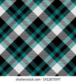 Seamless pattern of scottish tartan plaid. Repeatable background with check fabric texture. Flat vector backdrop of striped textile print.