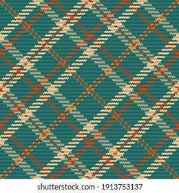 Seamless pattern of scottish tartan plaid. Repeatable background with check fabric texture. Flat vector backdrop of striped textile print.