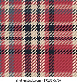 Seamless pattern of scottish tartan plaid. Repeatable background with check fabric texture. Flat vector backdrop of striped textile print.