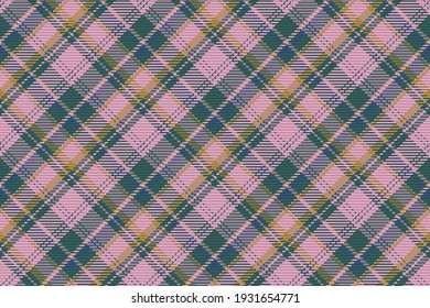 Seamless pattern of scottish tartan plaid. Repeatable background with check fabric texture. Flat vector backdrop of striped textile print.