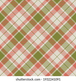 Patrón sin foco de platija escocesa. Fondo repetible con textura de tela de comprobación. Fondo vectorial plano de la impresión textil rayada.