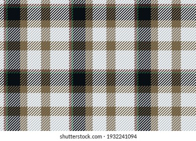 Seamless pattern of scottish tartan plaid. Repeatable background with check fabric texture. Flat vector backdrop of striped textile print.