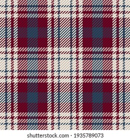 Seamless pattern of scottish tartan plaid. Repeatable background with check fabric texture. Flat vector backdrop of striped textile print.