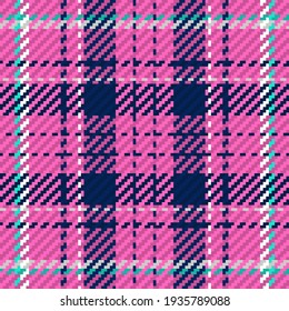 Nahtloses Muster von schottischem Tartan Plaid. Wiederholbarer Hintergrund mit Textur des Textes. Flacher Vektorhintergrund aus gestreiftem Stoffdruck.