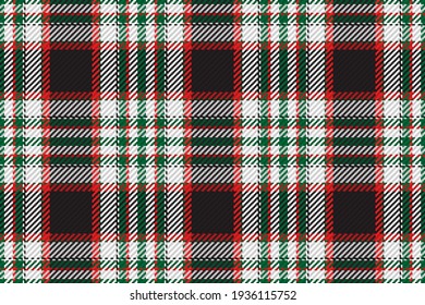 Seamless pattern of scottish tartan plaid. Repeatable background with check fabric texture. Flat vector backdrop of striped textile print.